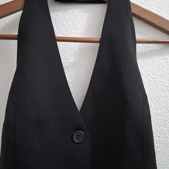 NWT Open Edit Black Halter Vest   Size M - Picture 9 of 14
